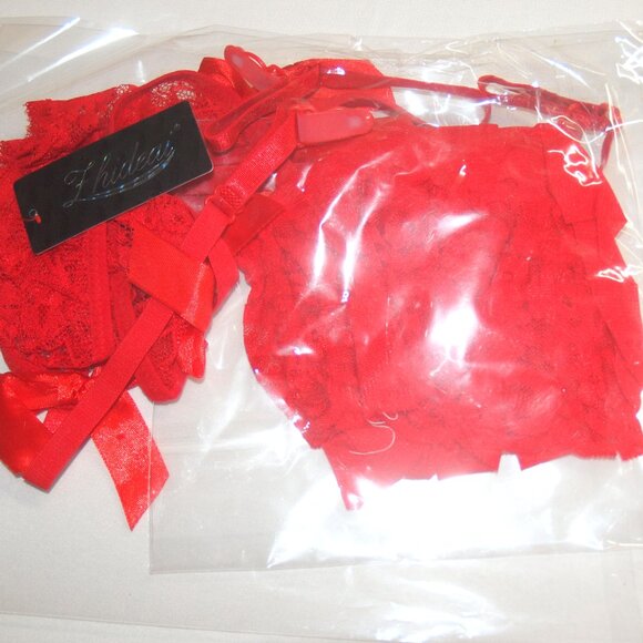 Sexy Sheer Lace Top Thigh-Highs Stockings garter belt set by Fhideai NEW - Picture 6 of 6